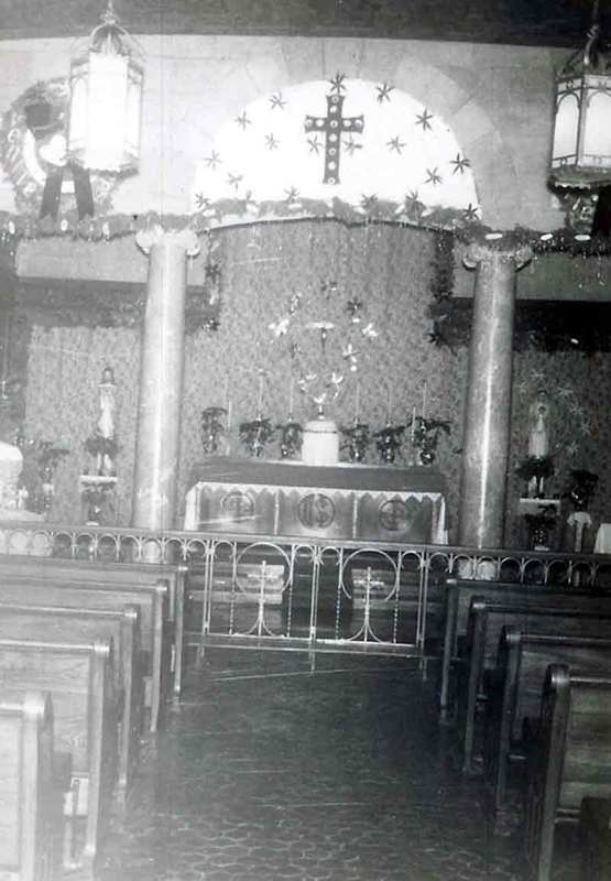 The interior of the chapel in the mansion, which was located in the 'great hall'. This is one of the few views we have of the interior. If you have others, please let us know.