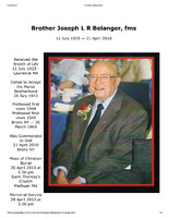 Marist All: Brother Joseph L. R. Belanger Obituary
