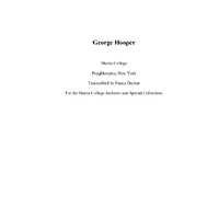 George Hooper Oral History transcript