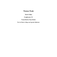 Thomas Wade Oral History Transcript