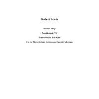 Robert Lewis Oral History Transcript
