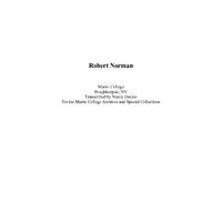 Robert Norman Oral History Transcript