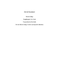 David Kammer Oral History Transcript