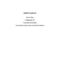 Judith Ivankovic Oral History Transcript